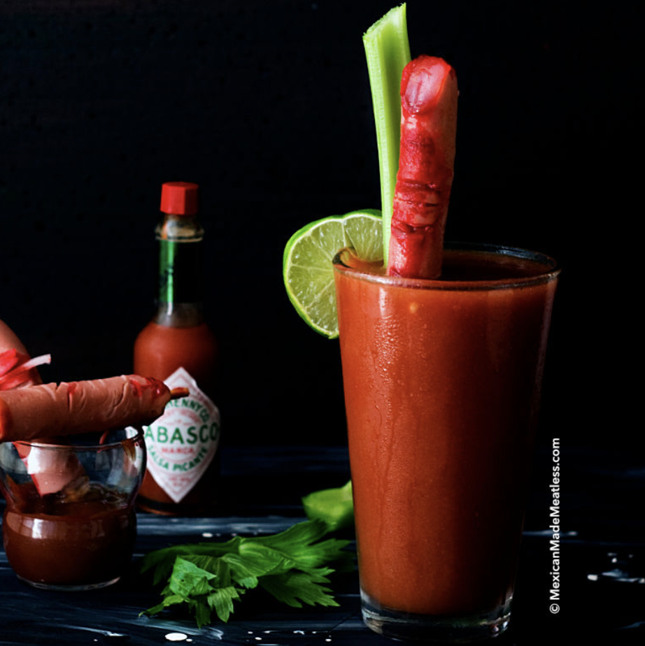 bloody mary with mary's bloody fingers