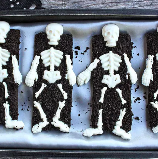 skeleton coffin candy bars